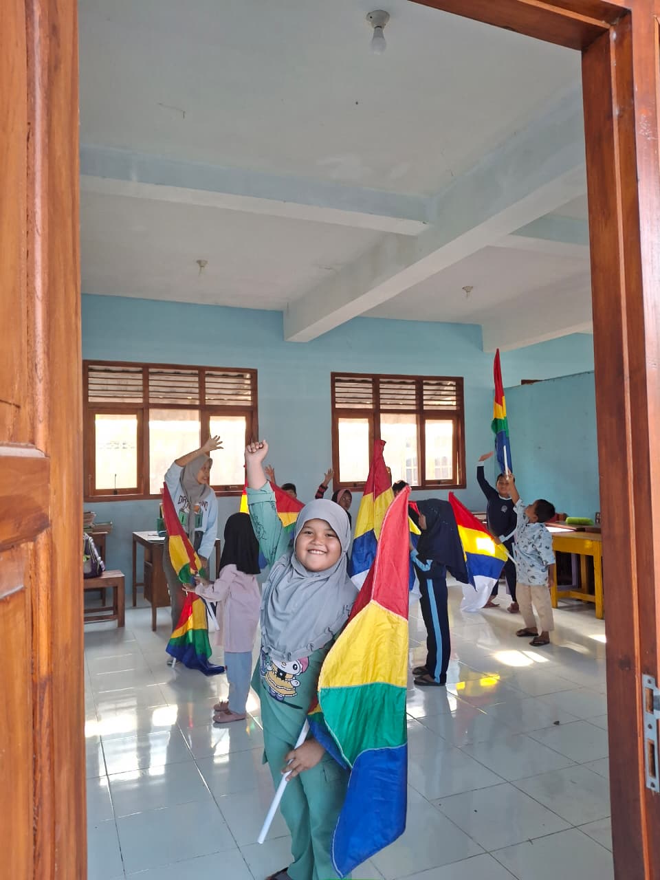 Tim Drumband sedang tampil